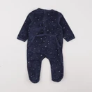 Vertbaudet - pyjama velours bleu - 6 mois