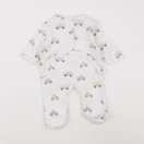Vertbaudet - pyjama coton blanc - 1 mois