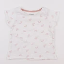 Vertbaudet - tee-shirt blanc, rose - 2 ans