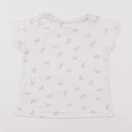 Vertbaudet - tee-shirt blanc, rose - 2 ans