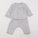 Vertbaudet - ensemble gris - 6 mois