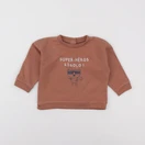 Vertbaudet - sweat marron - 12 mois