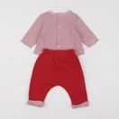 Vertbaudet - ensemble rouge - 3 mois