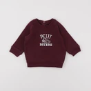 Petit Bateau - sweat rouge - 6 mois