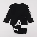 H&M - pyjama coton blanc, noir - 3/4 ans