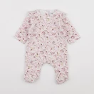 Vertbaudet - pyjama velours rose - 1 mois