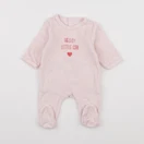 Vertbaudet - pyjama velours rose - 1 mois