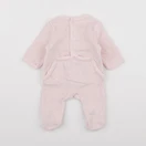 Vertbaudet - pyjama velours rose - 1 mois