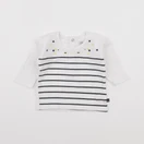IKKS - tee-shirt blanc, bleu - 3 mois