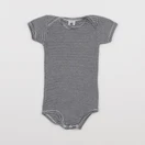 Petit Bateau - body blanc, bleu - 12 mois