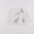 Zara - sweat blanc - 9/12 mois
