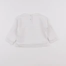 Zara - sweat blanc - 9/12 mois