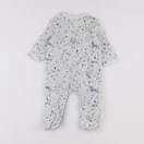 Vertbaudet - pyjama velours blanc, vert - 6 mois