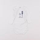 Petit Bateau - body bleu, blanc - 6 mois