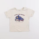Vertbaudet - tee-shirt beige - 2 ans