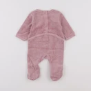 Vertbaudet - pyjama velours rose - 1 mois