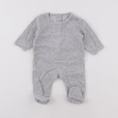 Vertbaudet - pyjama velours gris - 1 mois