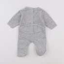 Vertbaudet - pyjama velours gris - 1 mois