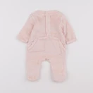 Vertbaudet - pyjama velours rose - 0 mois