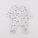 Vertbaudet - pyjama velours blanc - 0 mois