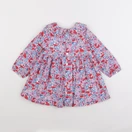 Jacadi - robe liberty rose, rouge, bleu - 24 mois