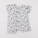 Vertbaudet - pyjama coton bleu, blanc - 9 mois
