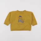 Vertbaudet - sweat jaune - 12 mois