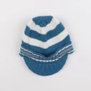 Vertbaudet - bonnet blanc, bleu - 4/5 ans