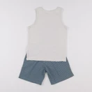 Vertbaudet - pyjama coton blanc, vert - 6 ans