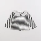 Vertbaudet - tee-shirt beige, bleu - 6 mois