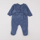 Petit Bateau - pyjama velours bleu - 12 mois