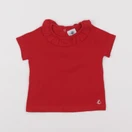Petit Bateau - tee-shirt rouge - 12 mois