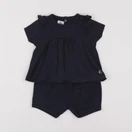Petit Bateau - ensemble bleu - 12 mois