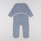 Vertbaudet - pyjama velours bleu, blanc - 2 ans