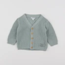 Vertbaudet - gilet coton vert - 9 mois