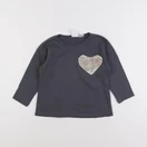 Zara - tee-shirt gris - 18/24 mois