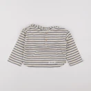 Vertbaudet - sweat beige, bleu - 24 mois