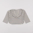 Vertbaudet - sweat beige, bleu - 24 mois