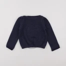 Vertbaudet - sweat bleu, argent - 4 ans