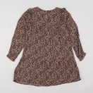 Vertbaudet - robe marron, noir - 8 ans