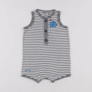 Petit Bateau - combinaison bleu, beige - 12 mois