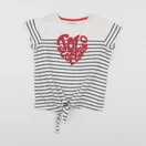 Vertbaudet - tee-shirt blanc, bleu, rouge - 5 ans