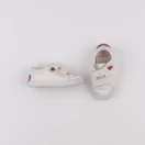 Vertbaudet - tennis à scratch/ lacets beige - pointure 22