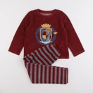 Vertbaudet - pyjama velours rouge - 4 ans