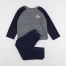Vertbaudet - pyjama velours bleu - 4 ans