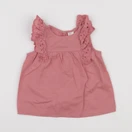 H&M - blouse rose - 6/9 mois