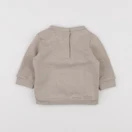 Vertbaudet - sweat marron - 3 mois