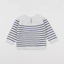 Vertbaudet - pull blanc - 12 mois