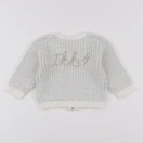 IKKS - pull blanc, or - 6 mois