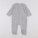 Vertbaudet - pyjama velours gris - 9 mois